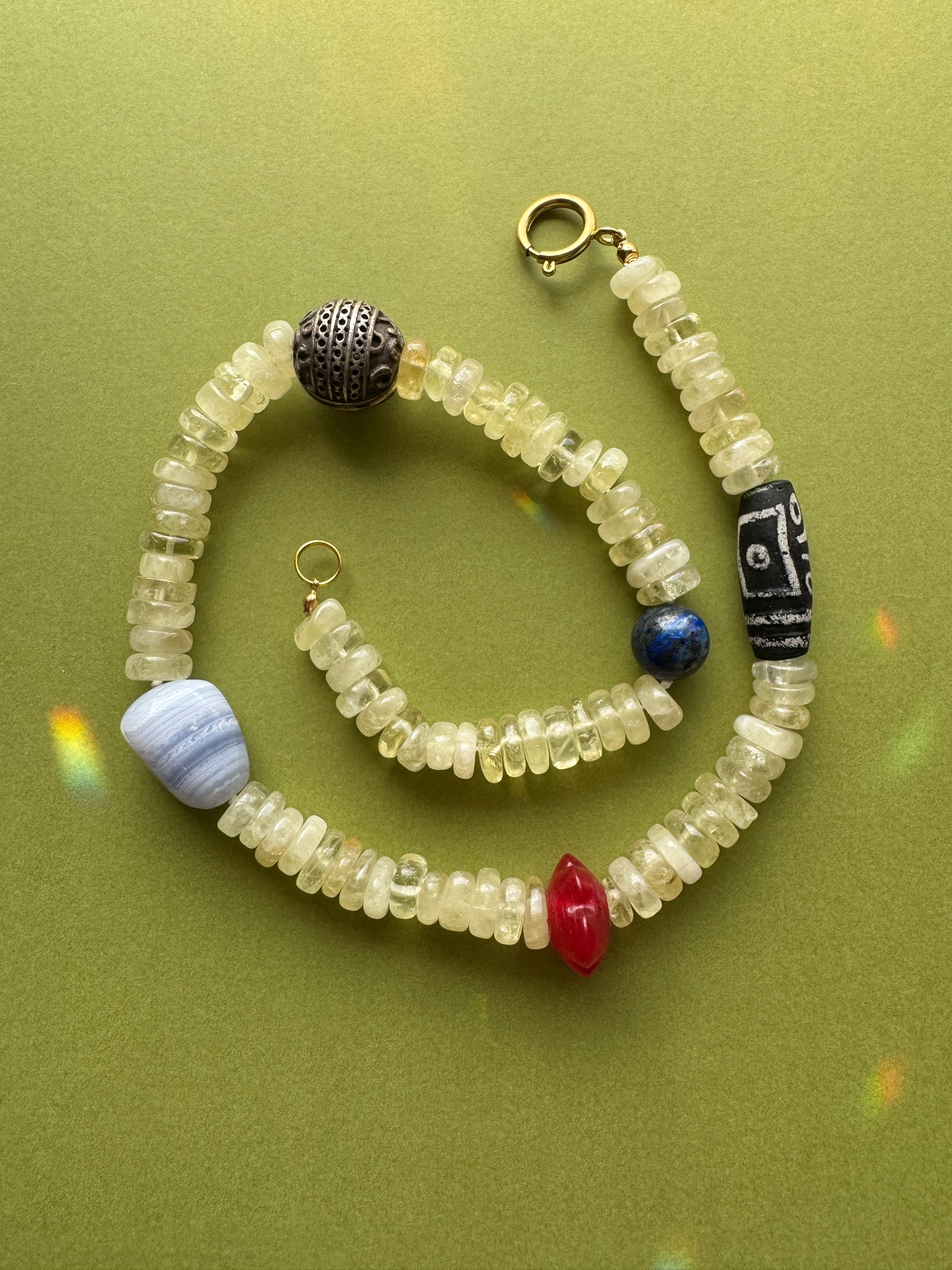 Curio Necklace in Lemon Quartz