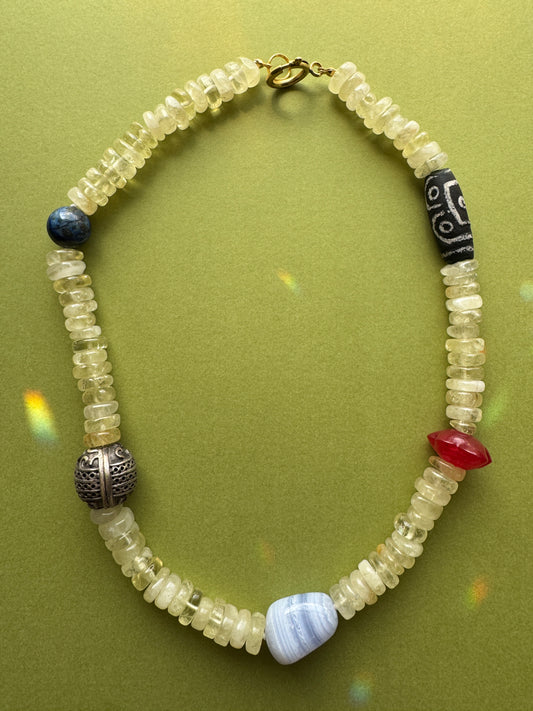 Curio Necklace in Lemon Quartz