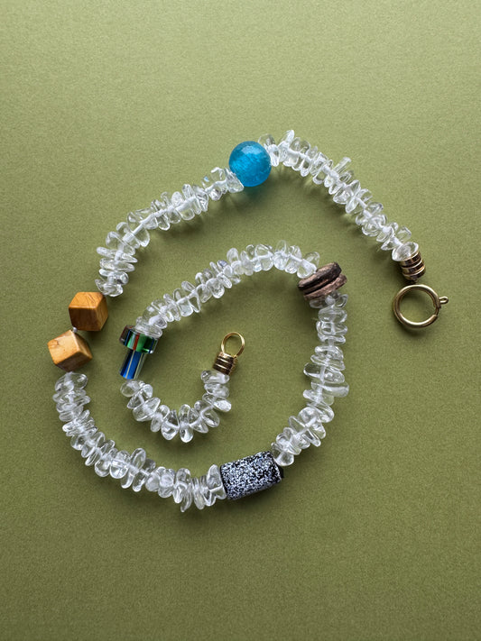 Curio Necklace in Clear Quartz