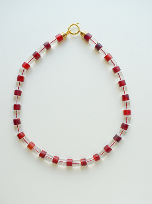 Lucky Red Stripe Necklace