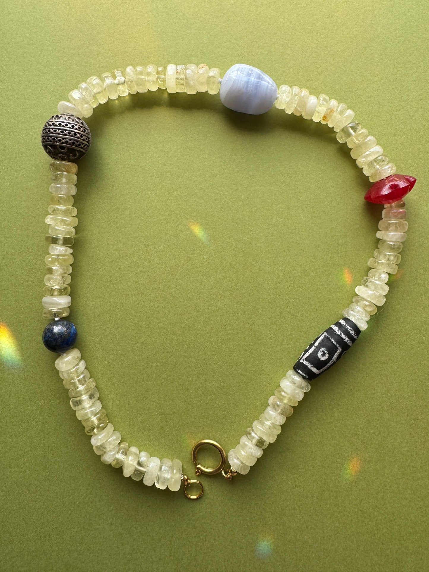 Curio Necklace in Lemon Quartz
