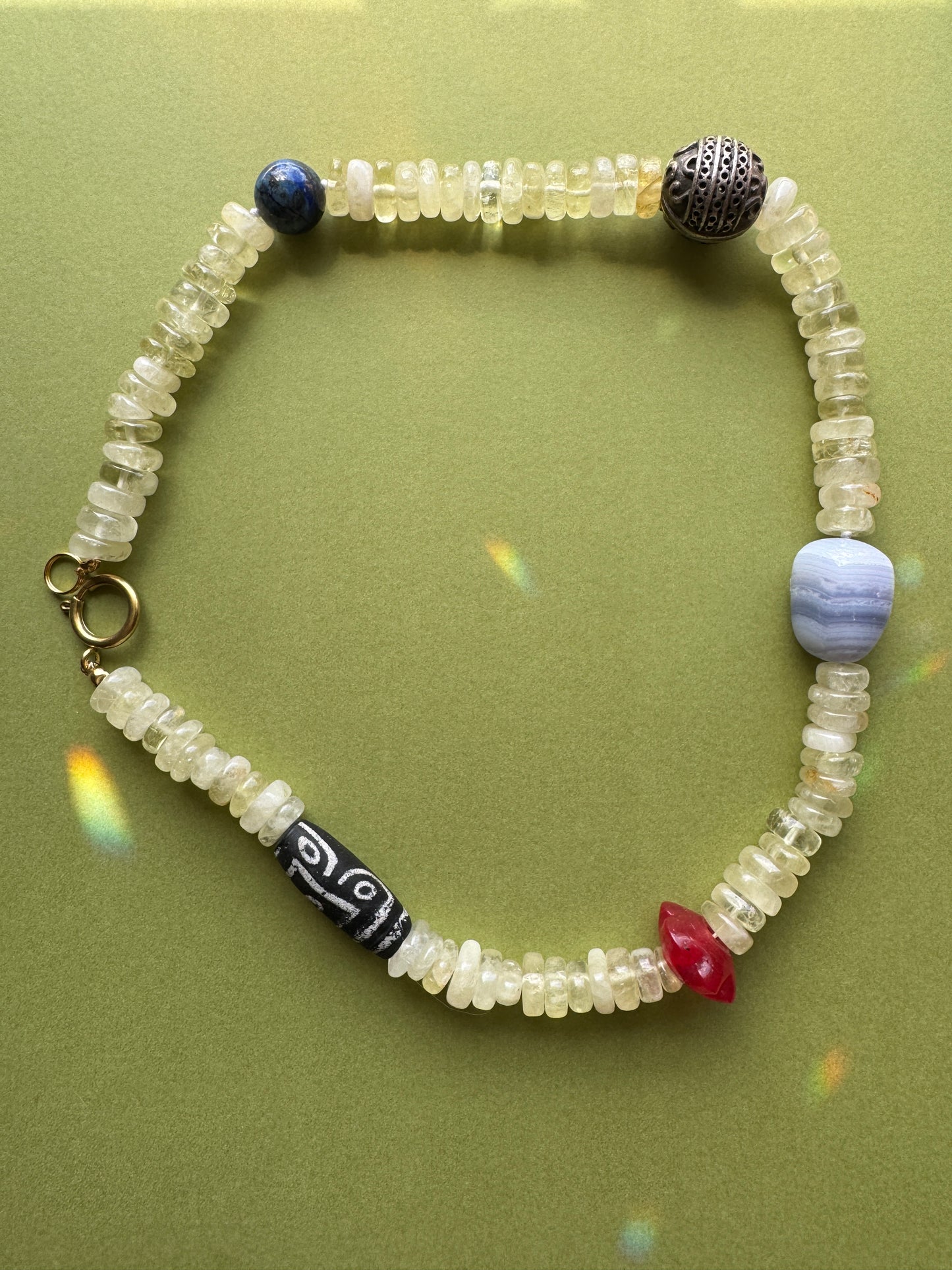 Curio Necklace in Lemon Quartz