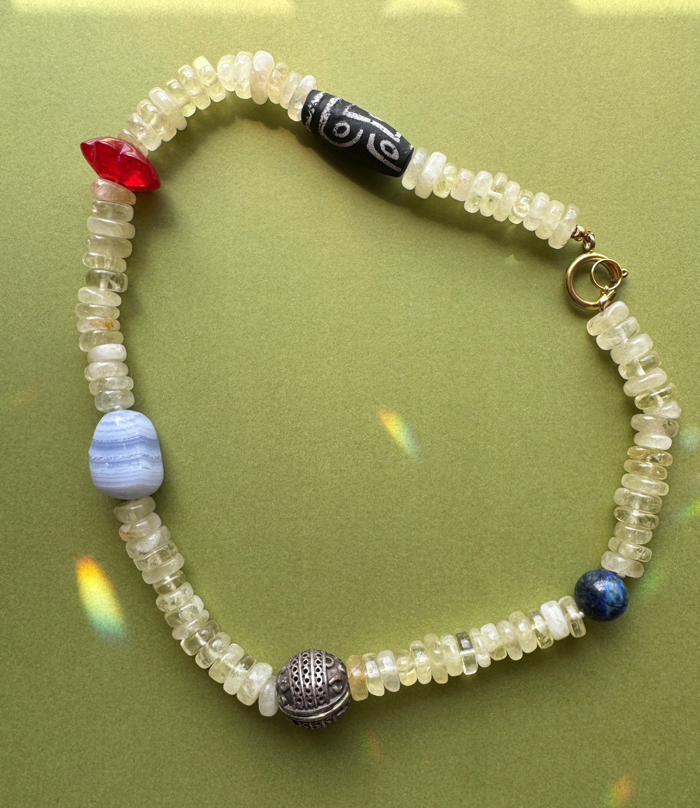 Curio Necklace in Lemon Quartz