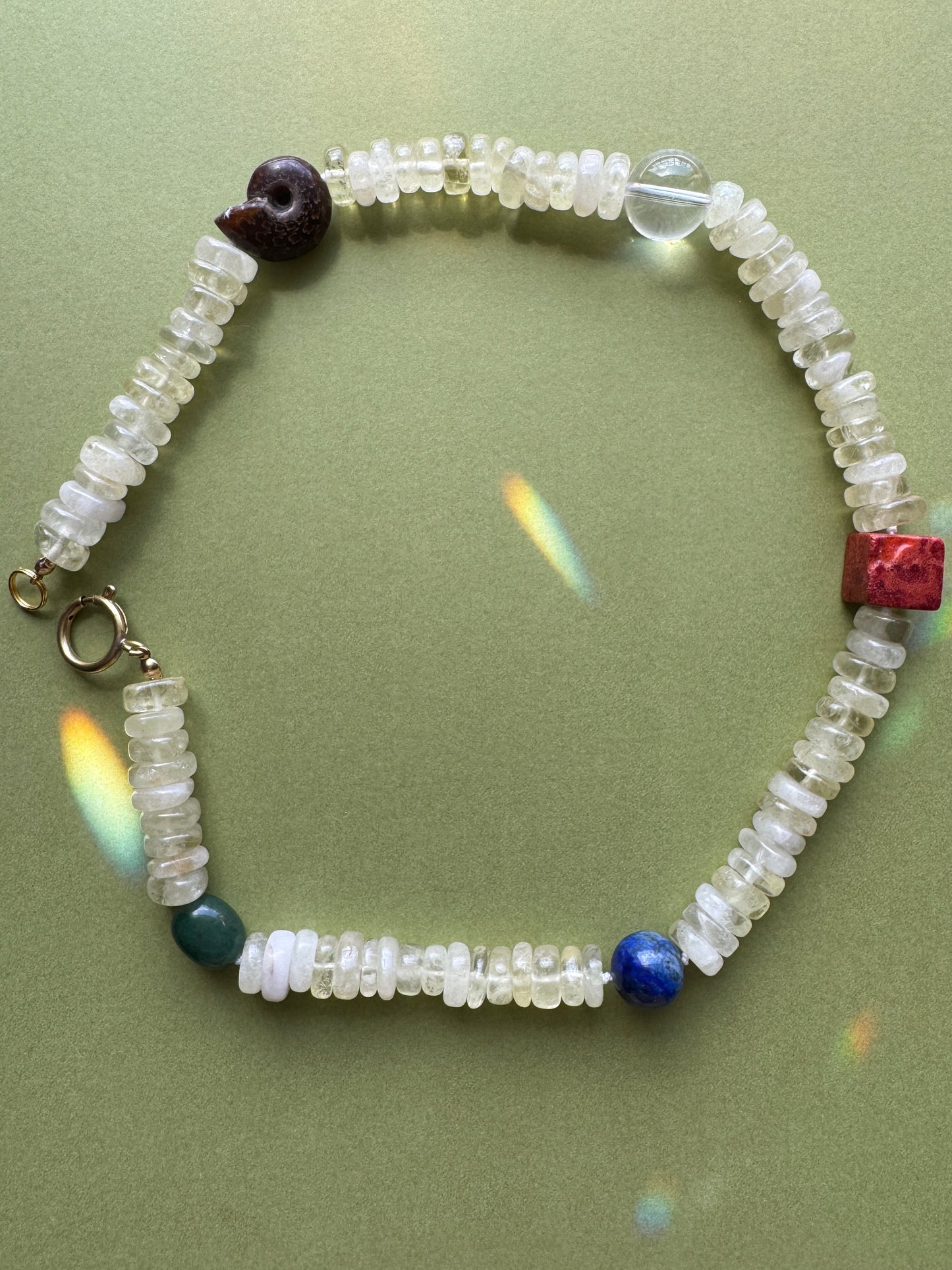 Curio Necklace in Lemon Quartz